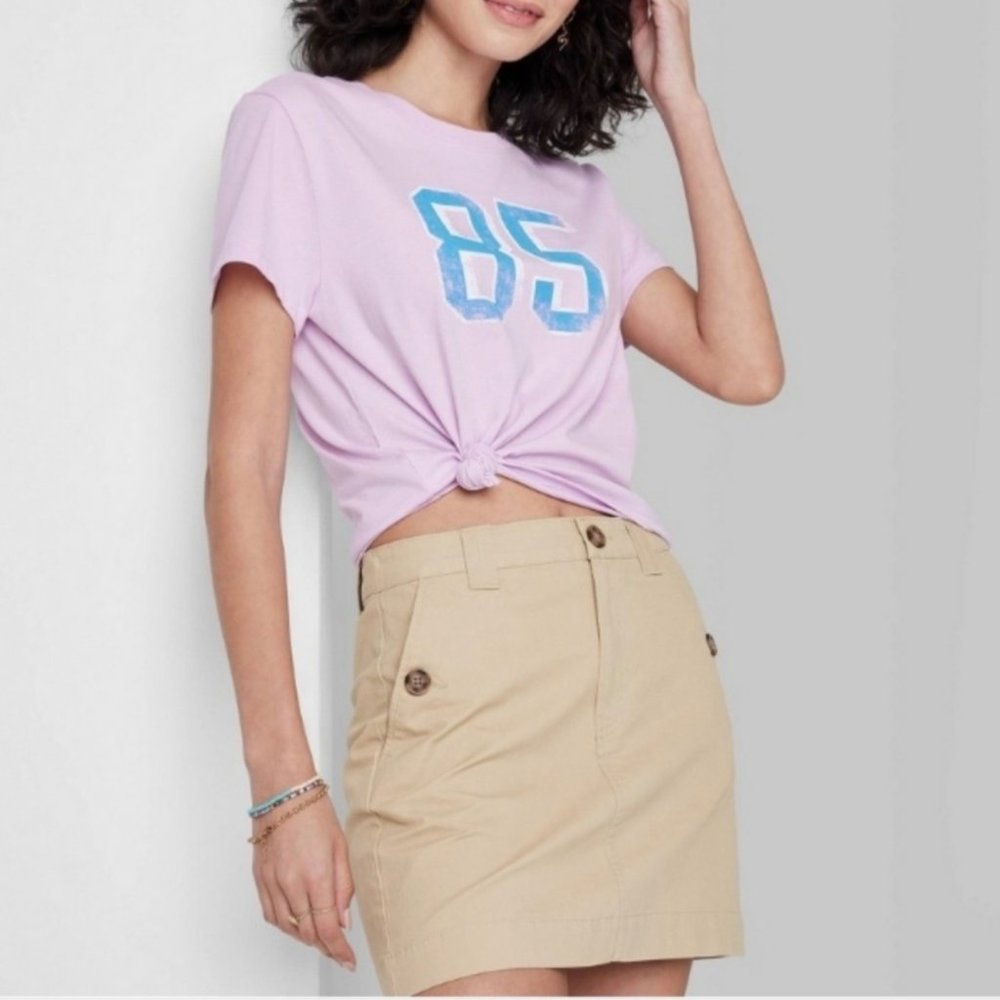NEW Wild Fable High Rise Chino Mini Skirt Size 10